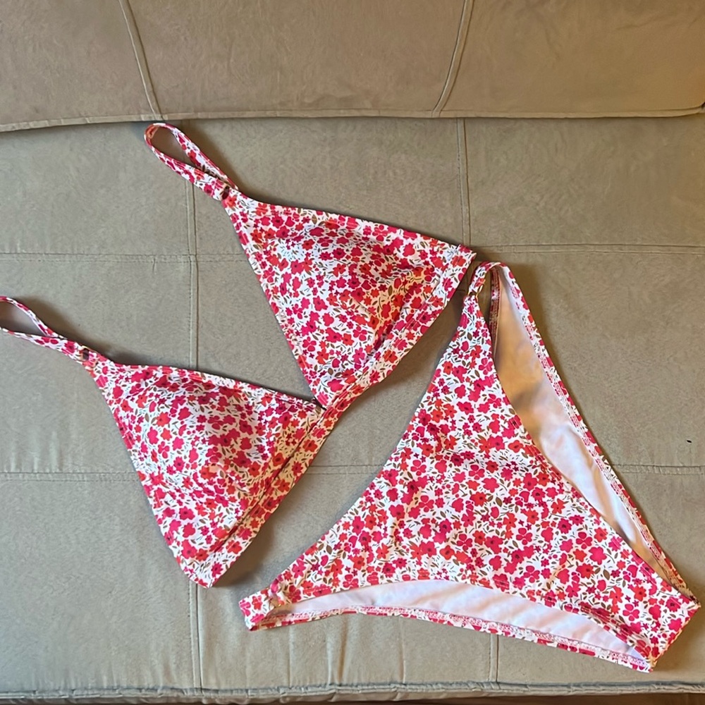 Flower Printed Bathing Suit